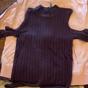 american eagle purple sweater long sleeve